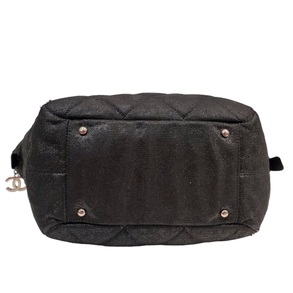 Chanel Paris Biarritz Bowler Bag Coated Canvas Entrupy Authenticated - Picture 6 of 12